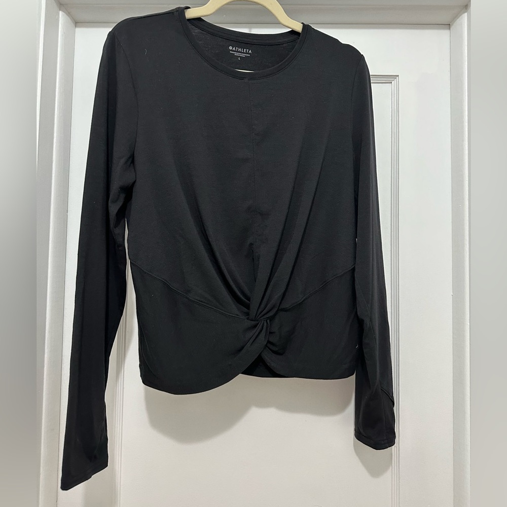 ATHLETA Essence Twist Long Sleeve - black